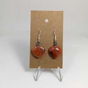 Carnelian Earrings, gemstone jewelry, vitality stone, gift idea